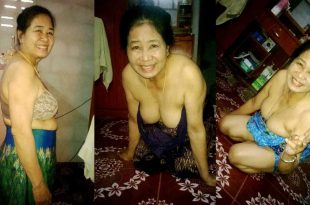 สาวใหญ่บ้านๆ ผ้าถุงหลุด ขึ้นคร่อมบนเตียงนอน